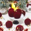 12pcs Plastic Christmas Ornaments Glitter Xmas Tree Hanging Balls  Christmas Tree Decoration