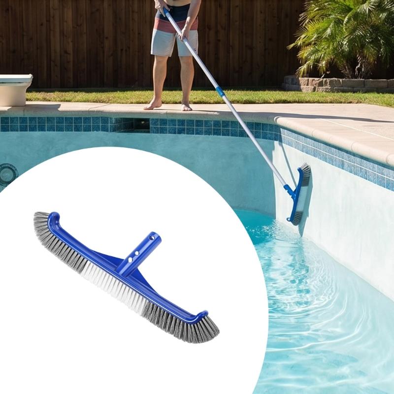 Swimming Pool Scrub Brushes Pool Floor Wall Cleaning Tool Curved Edges Pool Brushes Head for Cleaning Pool Wall