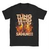 Unisexs Tung Tung Tung Sahur Funny Baseball Bat Meme TShirts Cotton Tops Streetwear Short Sleeve TShirt Crew Neck Tee Shirt