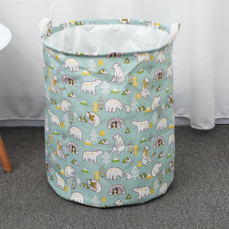 Cotton Linen Collapsible Laundry & Toy Basket
