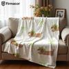 White Cute Dog Cartoon Anime Print Flannel Blanket Soft Warm Throw for Kids Bedroom Sofa Bed Christmas Office Car