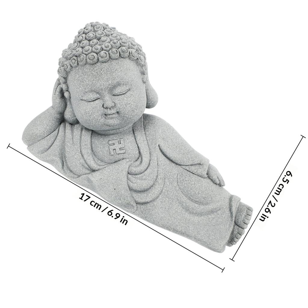 Handcrafted Buddha Statue Decor for Living Room Bedroom Office Garden Aquarium Fish Tank Interior Design Spiritual Peaceful Home