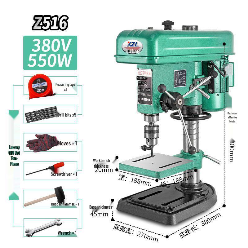 Xizi Longtai 220V Industrial Multifunctional 16MM High-Power Precision Drill Press for Household Use
