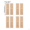 8pcs 1/12 Dollhouse Living Room Furniture Wood Shutters Diy Window Accessories, Unpainted