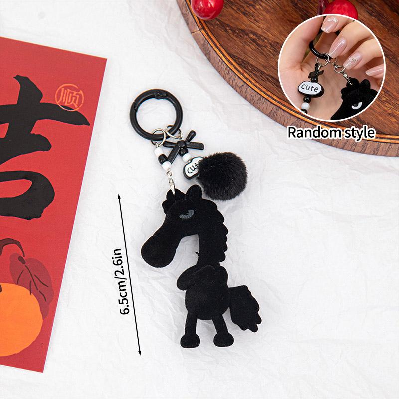 

Horse Year Mascot Plush Little Pony Keychain New Near Backpack Pendant New Year Gifts Christmas Onament