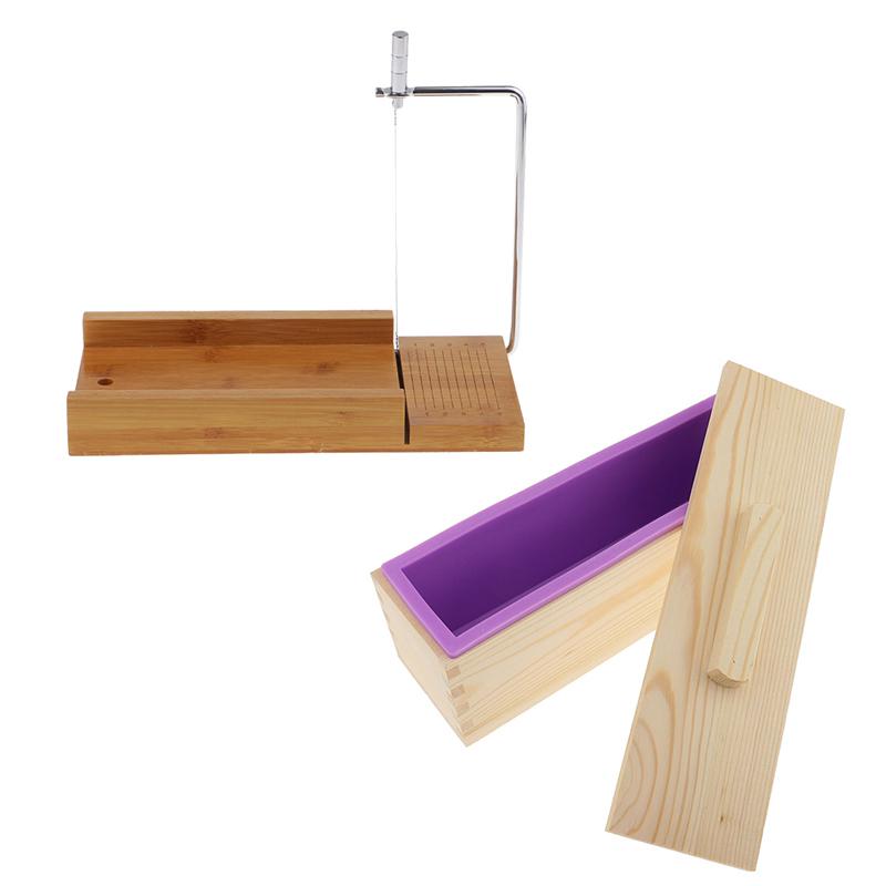 900ml Rectangle Silicone Soap Mold with Lid DIY Tool for Baking Ice Chocolate,Family Household Tool