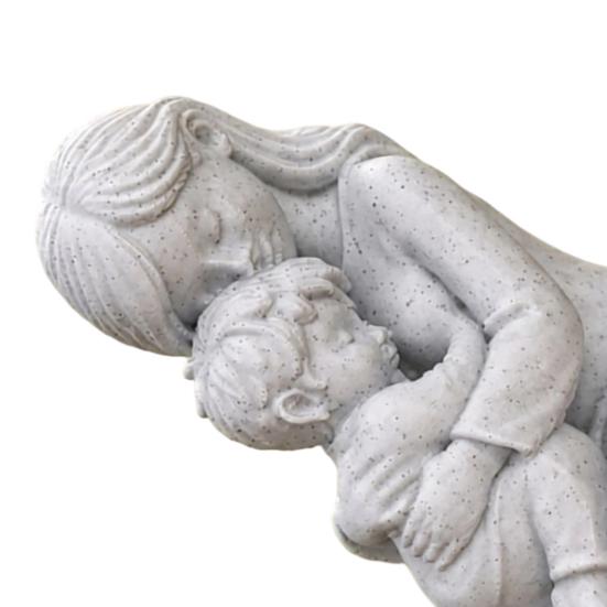 Figure Ornamentali Mamma e Bambino Stampate in 3D Stile Nordico Calde Sculture Madre-Figlio
