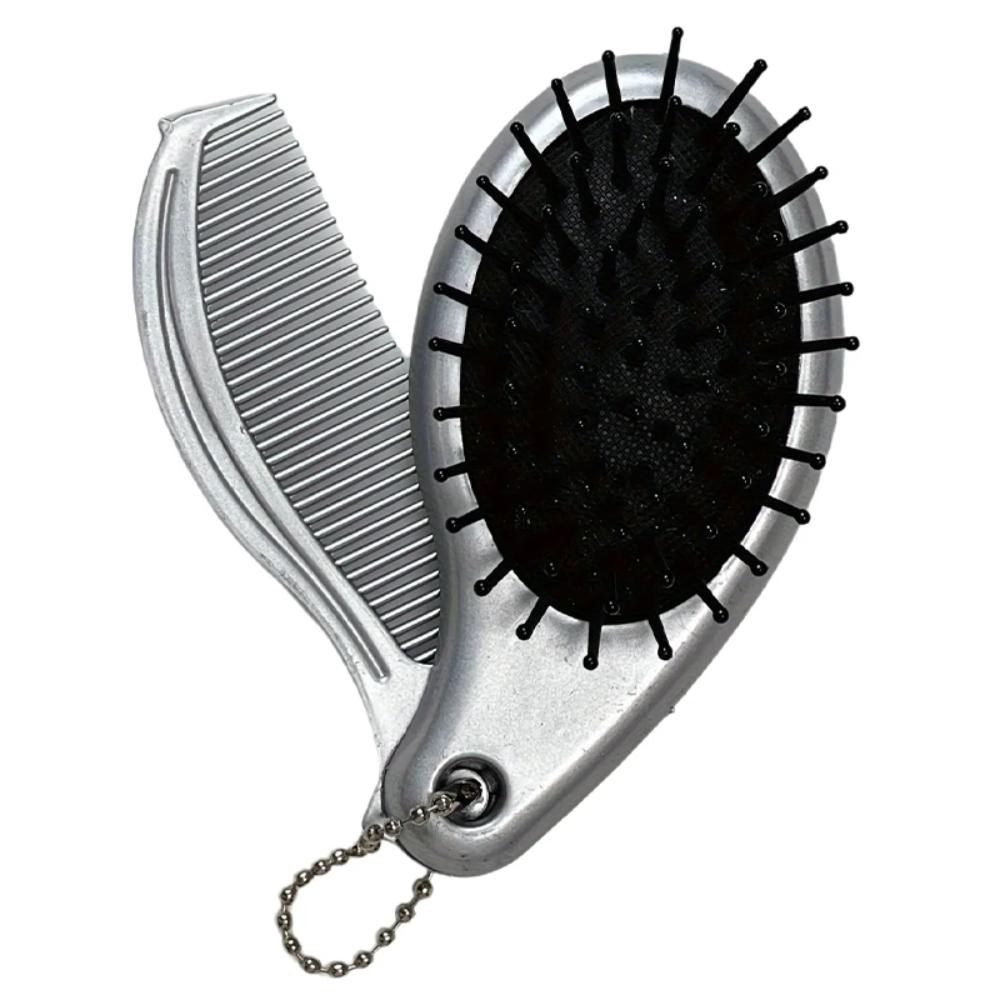 3-in-1 Foldable Hair Comb Mirror Foldable Air Cushion Comb Fashion Massage Comb