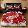 Detroit Wings Pattern Bedding uilt Set uilt Cover Pillowcase Home Decoration Birthday Gift (1 * duvet cover + 2 * pillowcase without core)