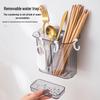 Wall-Mounted Transparent Divided Utensil Holder