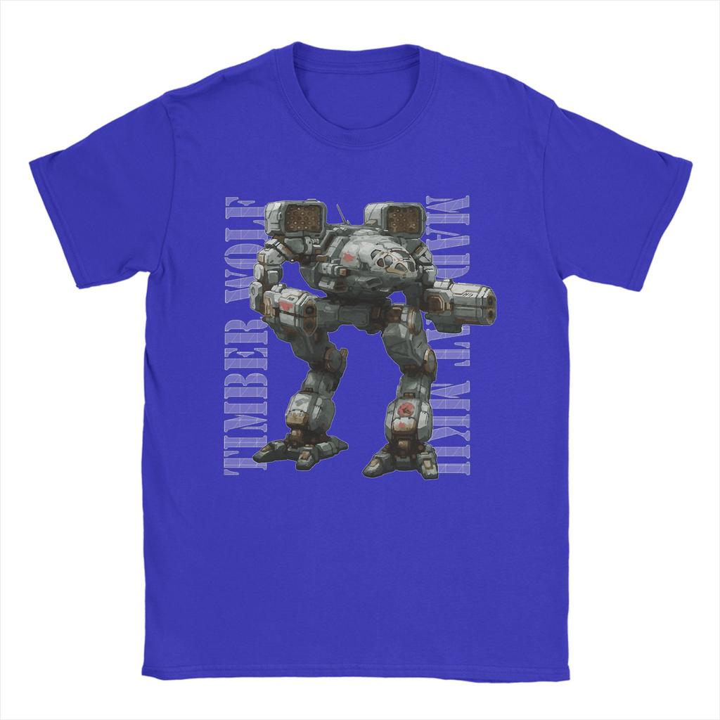 Mech Timber Wolf Madcat MKII TShirt for Men  Funny Pure Cotton Tees Crew Neck Short Sleeve T Shirts Gift Idea Tops