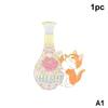 Colorful Acrylic Mini Vase Fridge Magnet Cat Whiskers Collection Ornaments Cat Hair Display Home Office Decor Party Gift