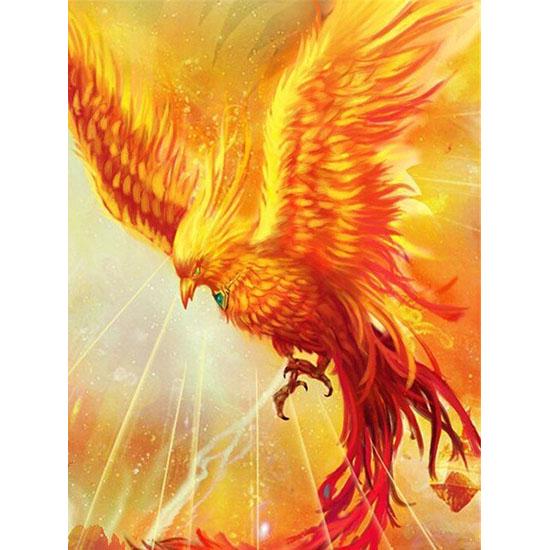 

HUACAN 5D DIY алмазная живопись полный круглый Феникс Алмазная вышивка Декор дома Алмазная мозаика картина из горного хрусталя ручной работы Full Round 30*40 cm