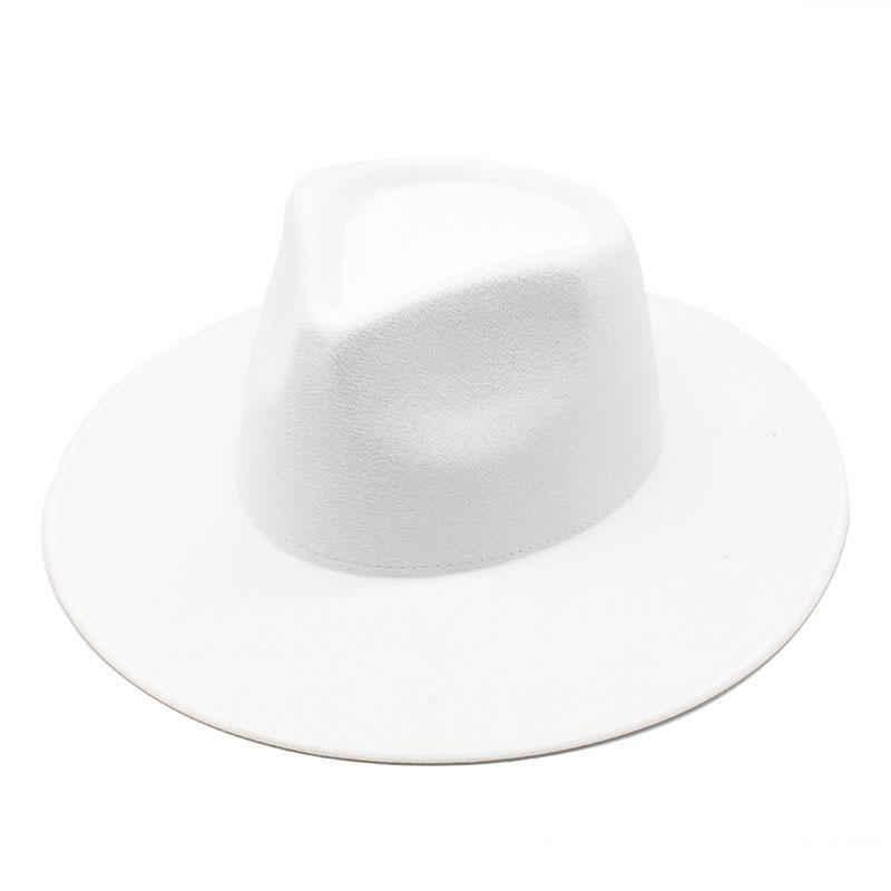 Retro Jazz Top Woolen Top Hat Women'S Versatile Hemming Jazz Hat Casual Trend Hat