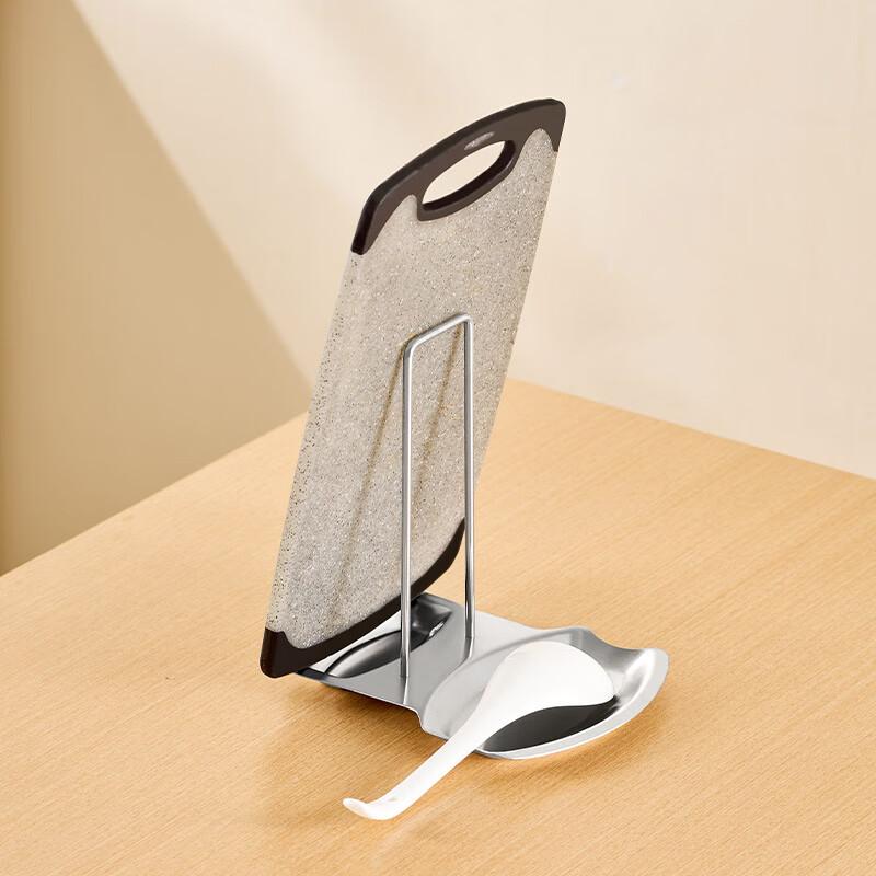 Suncojia 304 Stainless Steel Pot Lid Rack, Kitchen Countertop Storage Organizer, Multi-Purpose Draining Rack, Cutting Board Holder