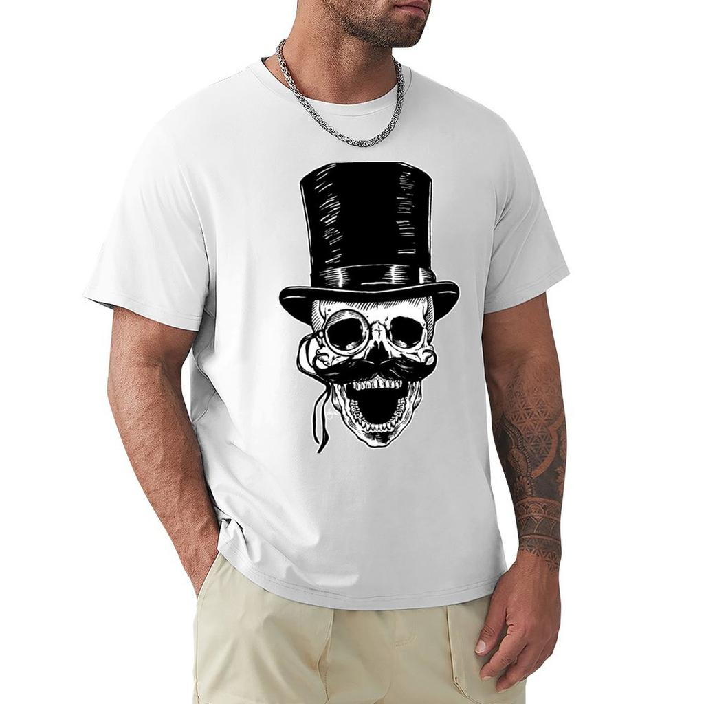 Victorian Skull with Monocle TShirt custom tshirts heavyweights graphics black t shirts for men