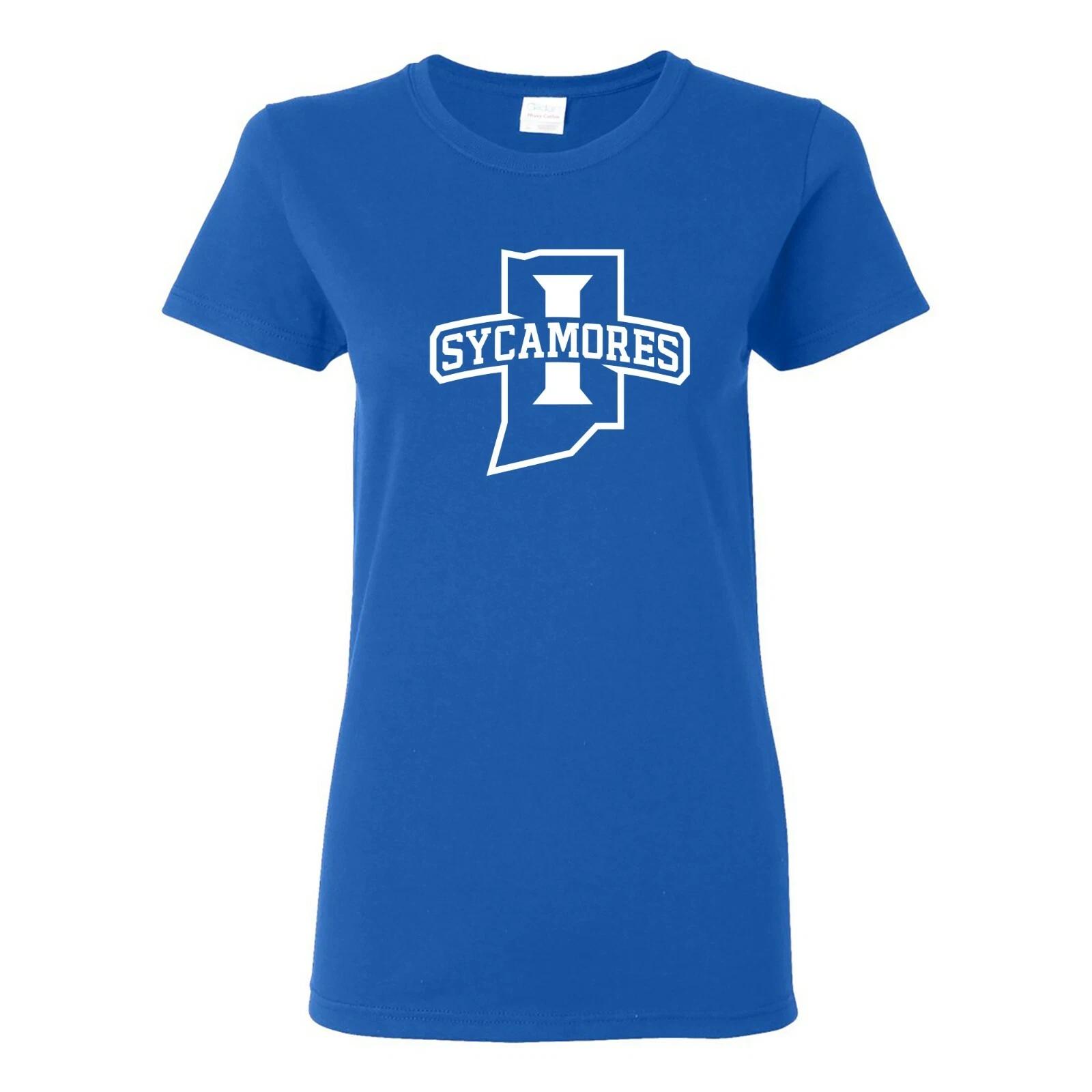 Indiana State Sycamores Primary Logo Women s T Shirt - Royal S
