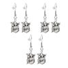 Drum Set Ear Drop Earrings Women Music Festival Jewelry Silver 4x1.5cm Ear Decoration 3 Pairs