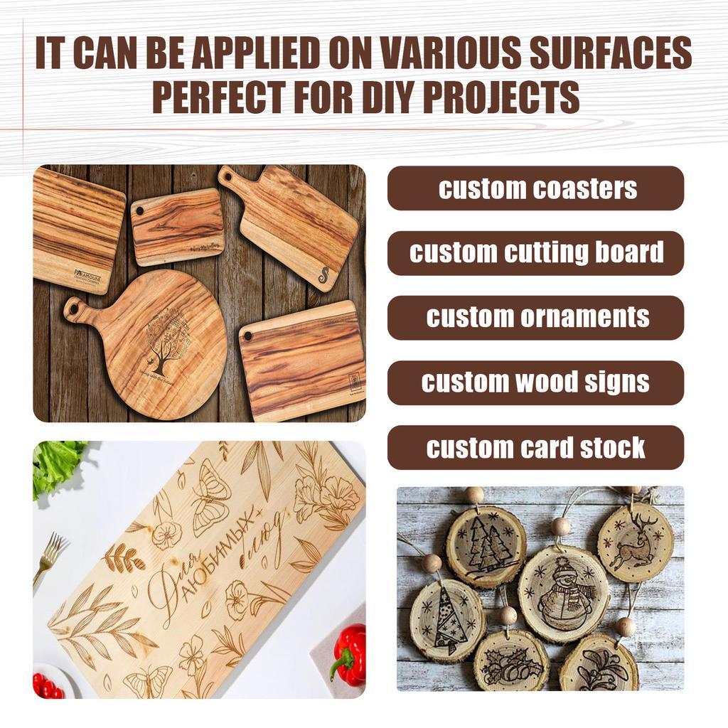 Jaysuing Burning Marker, Wooden Branding Coaster Cutting Board Hand DIY Design Burning Pyrograph Pen