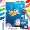 Digital Oil Painting Art Kit Underwater Joy Character Pearl Ocean Handmade Coloring Painting Home Decor