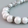 European and American Exaggerated Hip-Hop Necklace with Imitation Pearls and Acrylic Diamonds