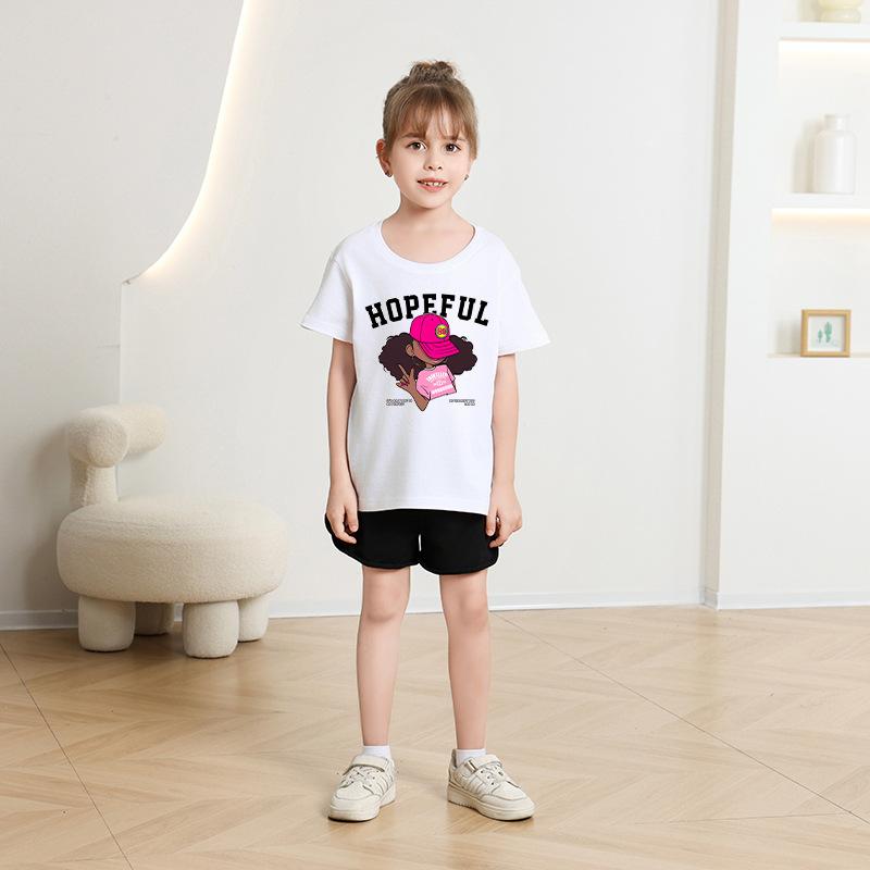 Children T-shirt Cartoon Girl Printed 2-13Y Kids Clothes 100% Cotton T-shirt Tops Tee2-13Y Boys Girls Baby Tee
