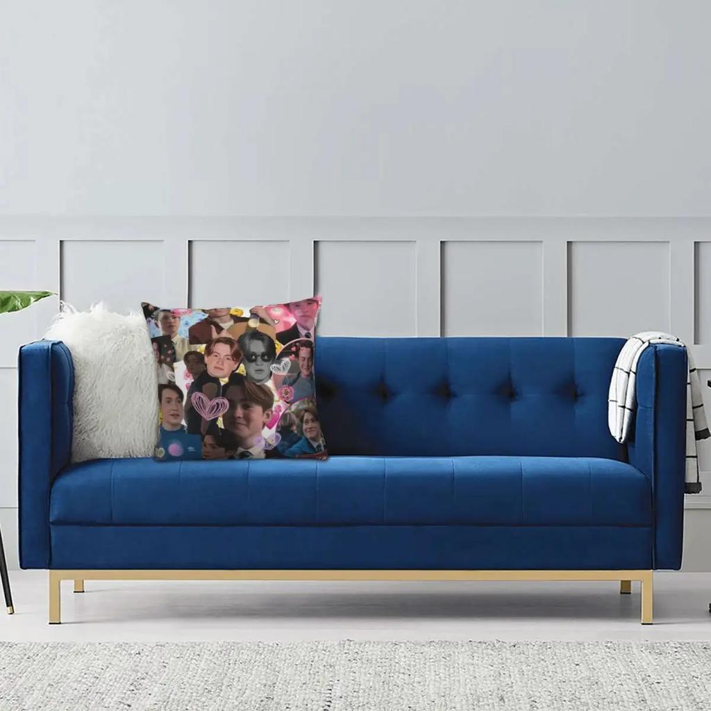 Kit Connor Foto Collage Kissenbezug Doppelseitiger Druck Kissenhülle Dekorationen Kissenhülle Zuhause 45X45cm