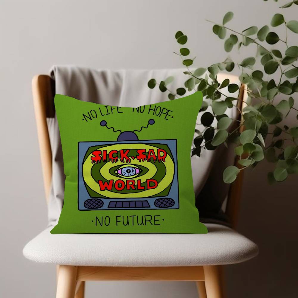 Cartoon Fashion Fashion Decorative Pillowcase Throw Cover D-Daria Pillow Case Cushion For Living Room Square Home Decor