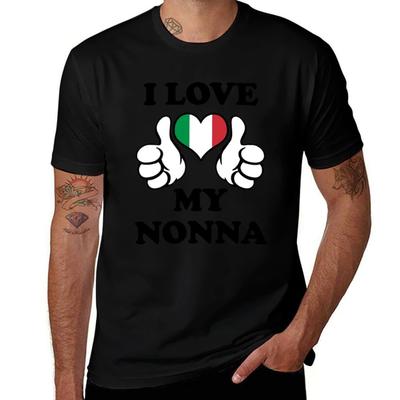 I Love My Nonna Funny Italian Grandma Baby Shirt TShirt Sports Casual Breathable Tee Shirt
