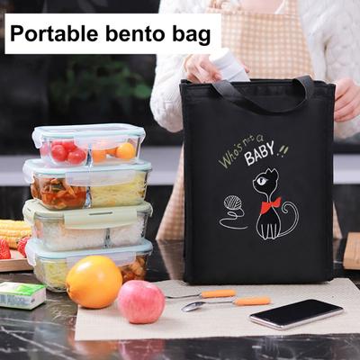 Large Capacity Lunch Container Oil-proof Oxford Cloth Thermal Multi-use Lunch Bag for Office
