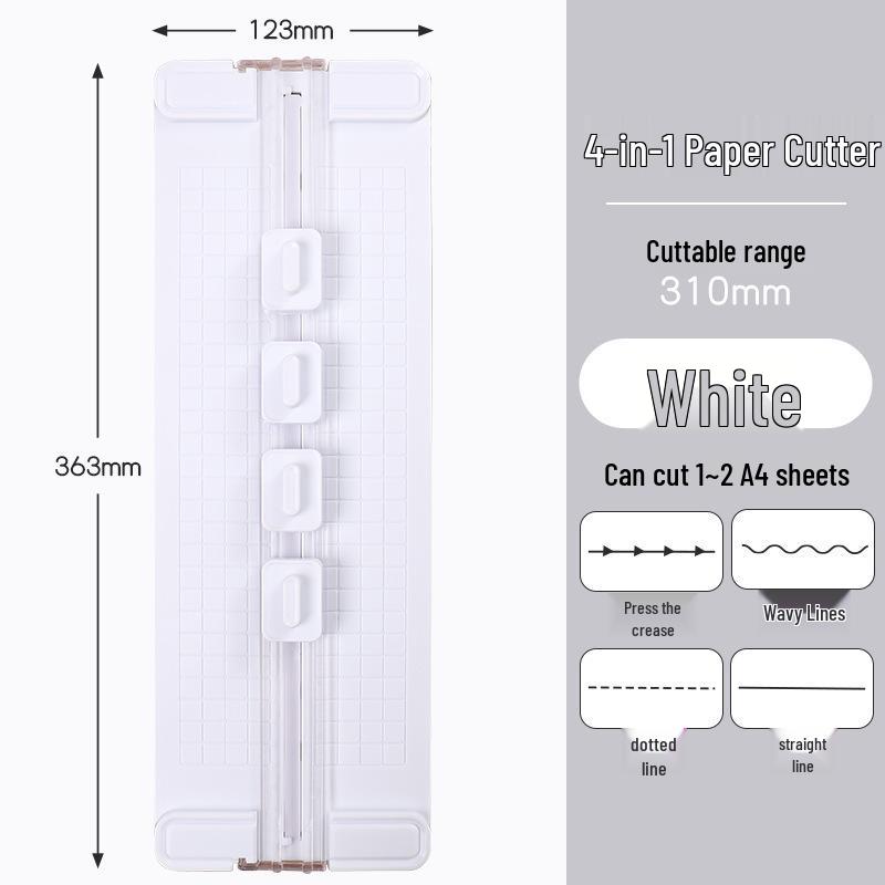4-in-1 A4 Paper Trimmer: Portable, Multi-functional Cutter for Students & Offices