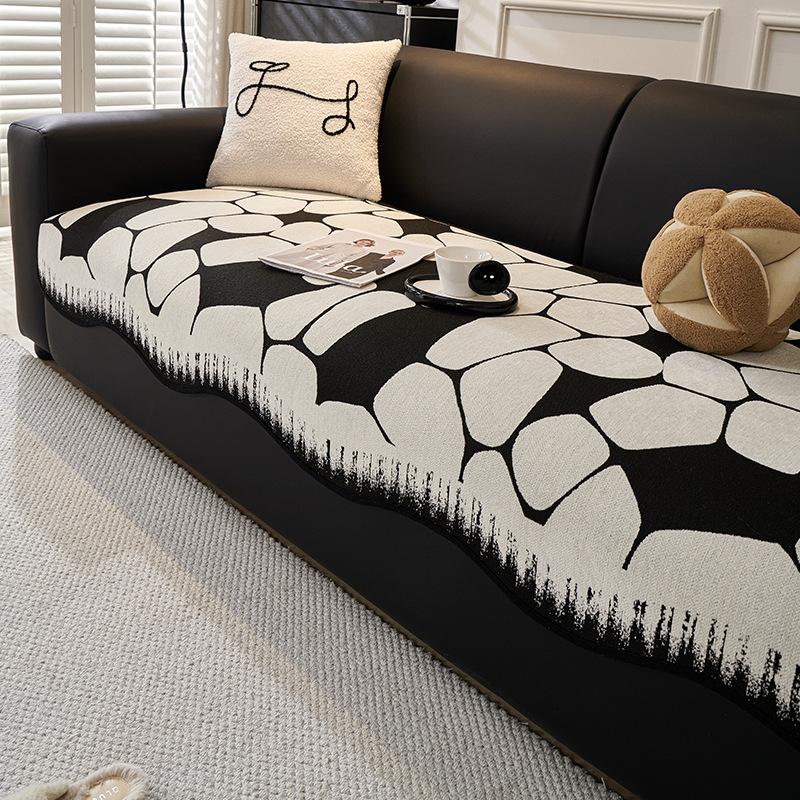 

Light Luxury High-Grade Leather Sofa Cushion New Four-Season Universal Straight Row Seat Cushion Sofa Cover Cloth Towel 90*70cm