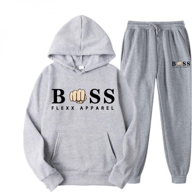 Mens Oversized Hooded Long Sleeve Sweatshirt Casual Printed Fleece-Lined Pullover Sportswear