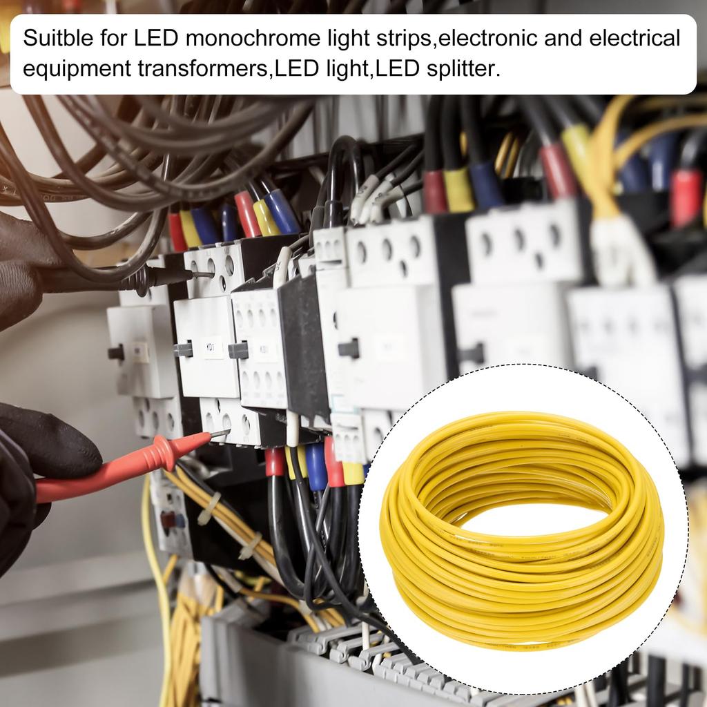 Uxcell THHN Draht, 12AW G, 75 Fuß, Isoliertes Litzen-Kupferkabel für elektrische Verkabelung, 600V Kompatibel, Türklingelverkabelung, Industrielle Anhängerverkabelung, U