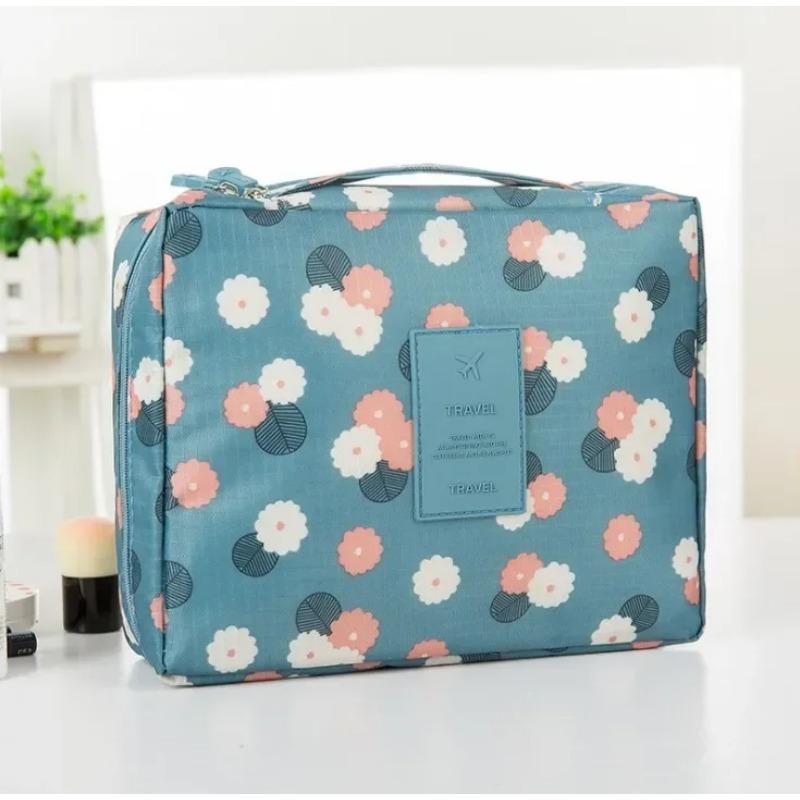 

Large Capacity Portable Travel Cosmetic Bag, Multi-layer Storage Handbag, Multifunctional Thick Toiletry Bag