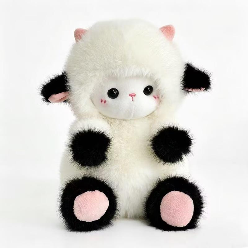 22cm Sitting White Lamb Cartoon Plush Toy Stuffed Grassland Animal Doll Sleeping Companion Gift 22cm