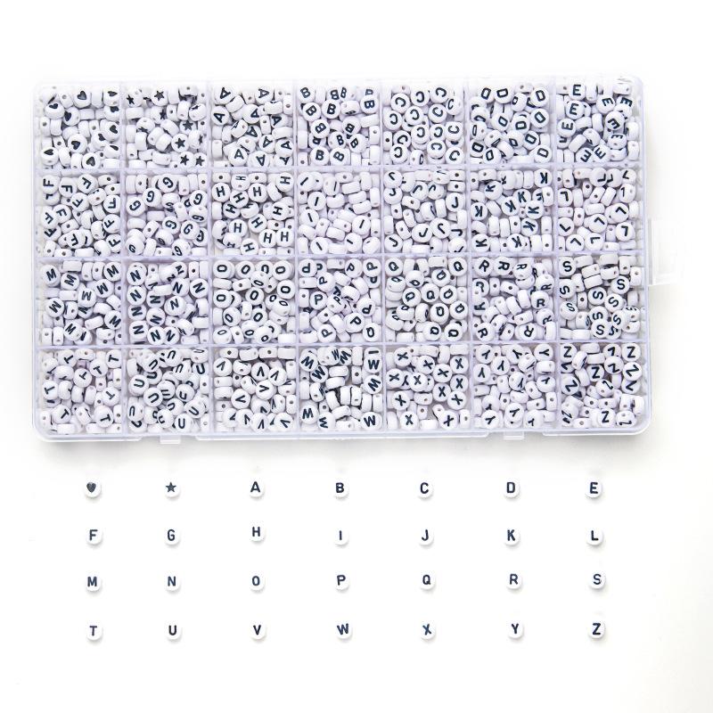 1400PCS Letter Beads 28 Styles Friendship Bracelets Assorted Alphabet Beads Preppy Beads Jewelry Making Kit with Beads Case