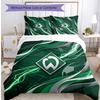 Set Lenzuola 3 Pezzi Stampato Werder Bremen, Comodo Set Copripiumino per Camera da Letto Amico della Pelle