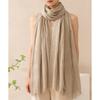 Used Linen Stole Shawl Large Gauze Muffler for Women (Beige) | Stylish, Present, Gift