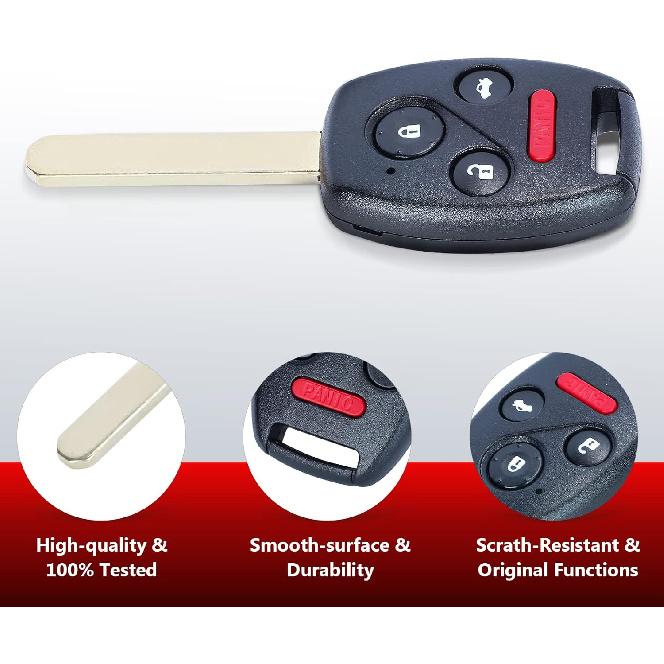 Key Fob Replacement for Honda Civic 2006 2007 2008 2009 2010 2011 2012 2013 N5F-S0084A Keyless Entry Remote Control Car Key 4 Buttons 313.8Mhz ID46