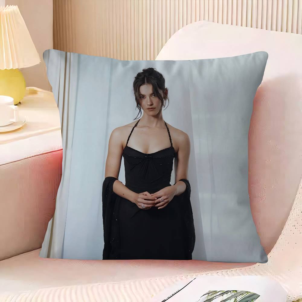 G-Gracie A-Abrams Pillow Case Square Cushion Cover Soft Plush Throw Pillowcase Living Room Sofa Bedroom Home Room Bed Car Decor