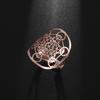 Metatron Ring Adjustable Size Archangel Signet Lotus Flower Ring Solomon Geometry Supernatural Women Jewelry