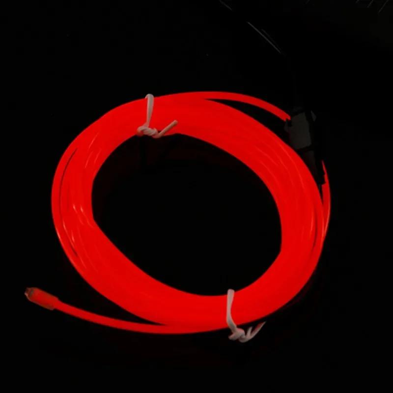 1M/2M/3M/4M/5M Multicolor LED Atmosphere Car Interior Flexible Neon LED Decorative Light EL Wiring Neon Strip For Auto DIY Party