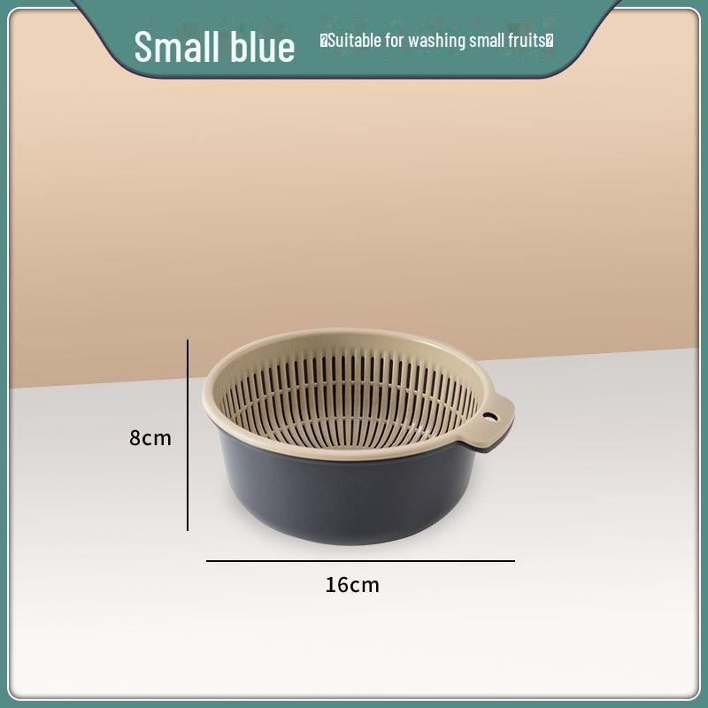 Double-Layer Plastic Drain Basket: Enlarged Kitchen Basin & Fruit Plate