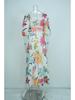 2026 Spring Women's Casual One-Shoulder Print Lantern Sleeve Slim Fit Dress