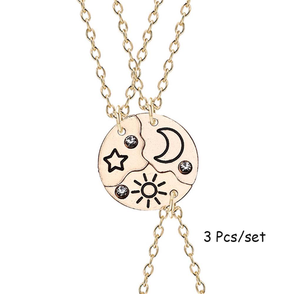 Four-Piece Star Moon Sun Cloud Best Friend Necklace Set