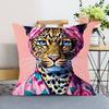 Fashion Wreath For Leopard PillowCase Elegant Couple Home Living Room Bedroom Decorative Rectangle Pillowcase Sofa Cushion Cover