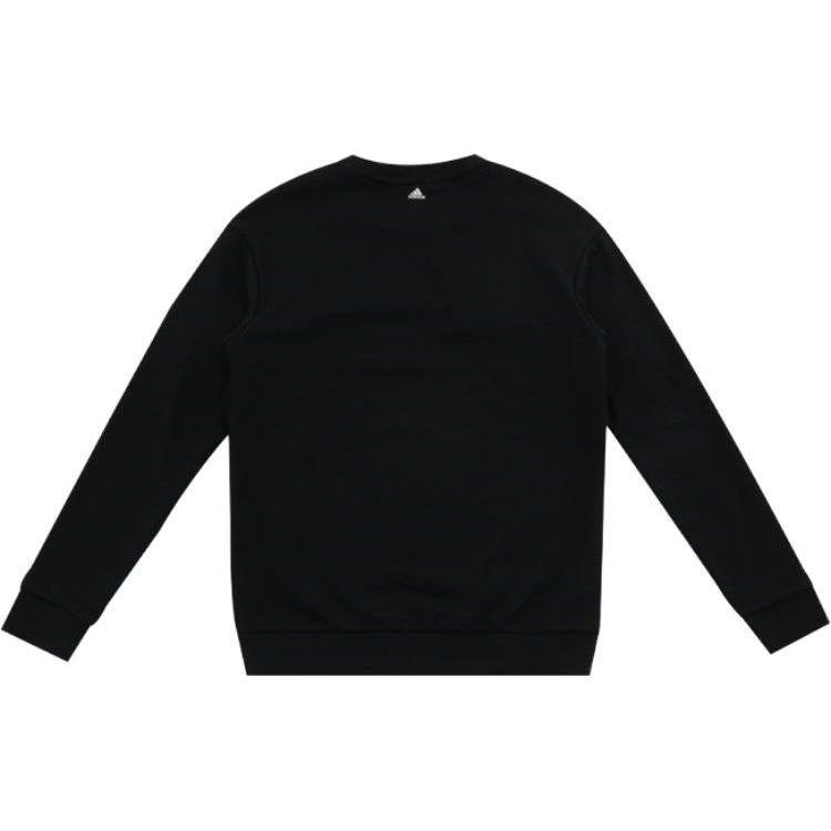Adidas American Letter Print Long Sleeve Sweatshirt Women Sweatshirt Black DT2382