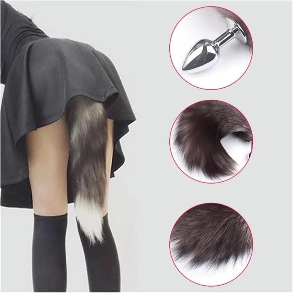Sexy Fox Anal Plug Tail Sex Toys for Women Adult Sex Product Men Dilatation Cosplay Metal Backyard Butt Plug G-spot Stimulation