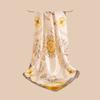 100% Real Silk Square Scarf For Women Print Bandana  New Natural Pure Silk Headscarf Small Suqare Silk Kerchief 68x68cm